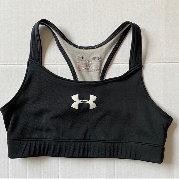 Under Amour Other - Under Amour Heat Gear Black Sport Bra Juniors L